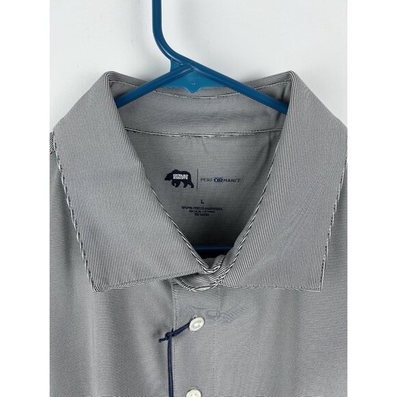 Onward Reserve Mens L Mizzou Tigers White Blue  Stripe Polo Shirt New Missouri - Picture 5 of 11